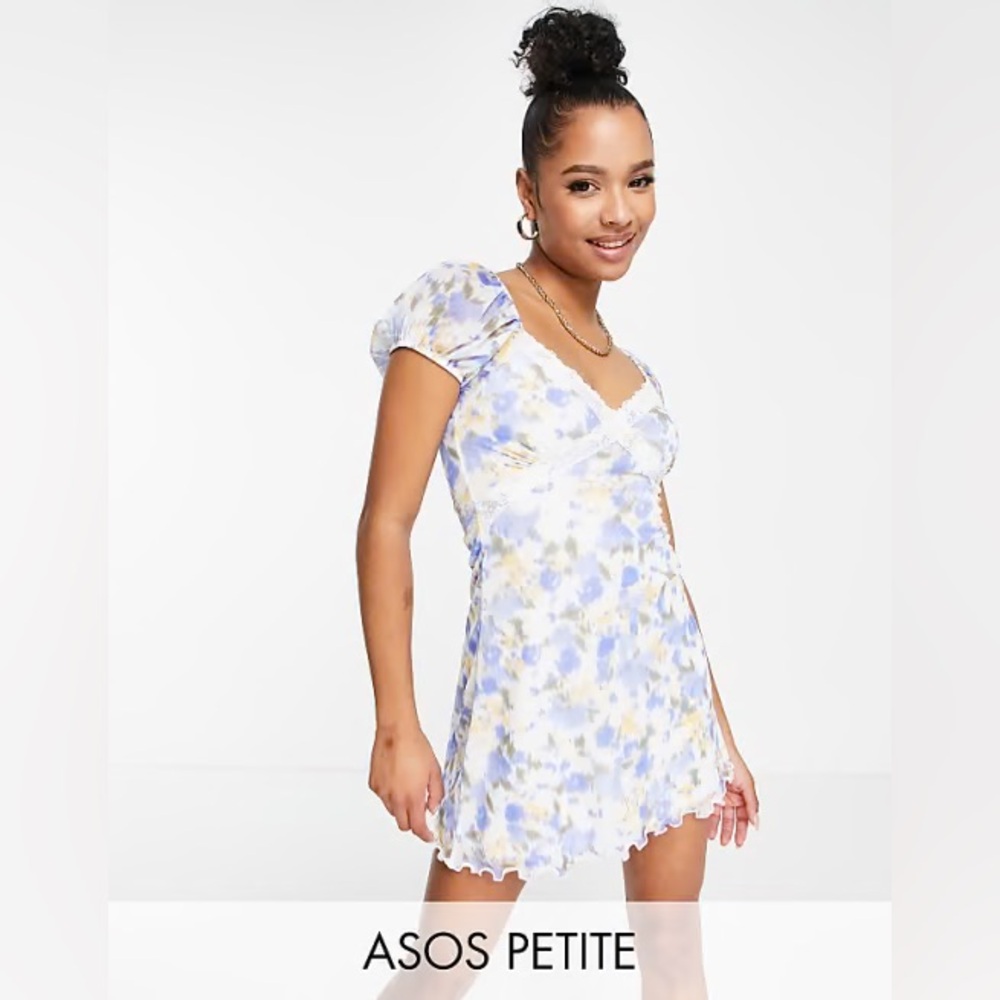 ASOS DESIGN Petite Multicolor Floral Mini Dress